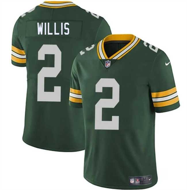 Men & Women & Youth Green Bay Packers #2 Malik Willis Green Vapor Limited Stitched Jersey